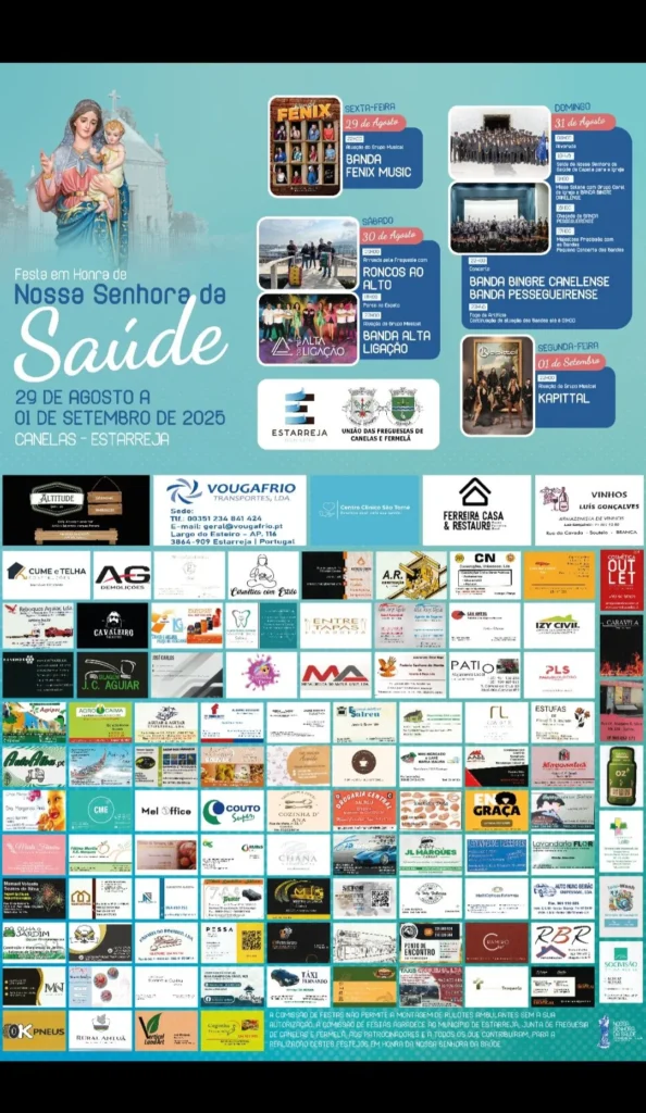 Festas da Senhora da Saúde 2025 em Canelas