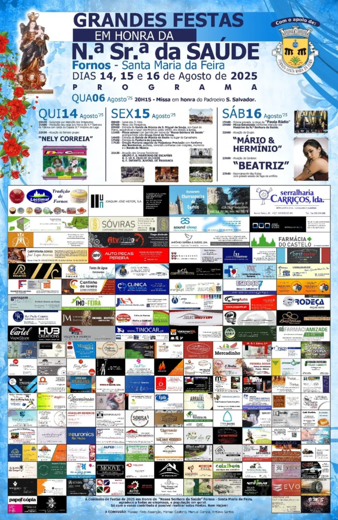 Festas da Senhora da Saúde 2025 em Fornos