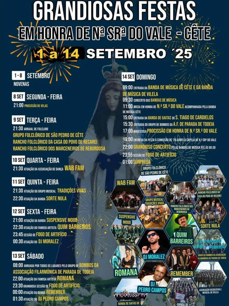 Festas da Senhora do Vale 2025 em Cête