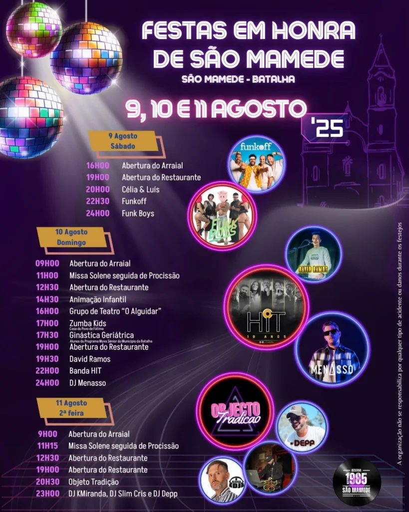 Festas de São Mamede 2025 em Batalha
