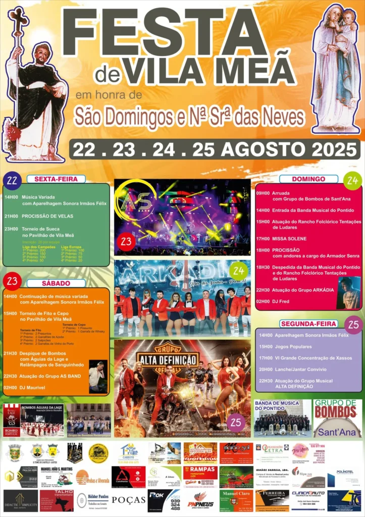 Festas de São Domingos 2025 em Vila Meã