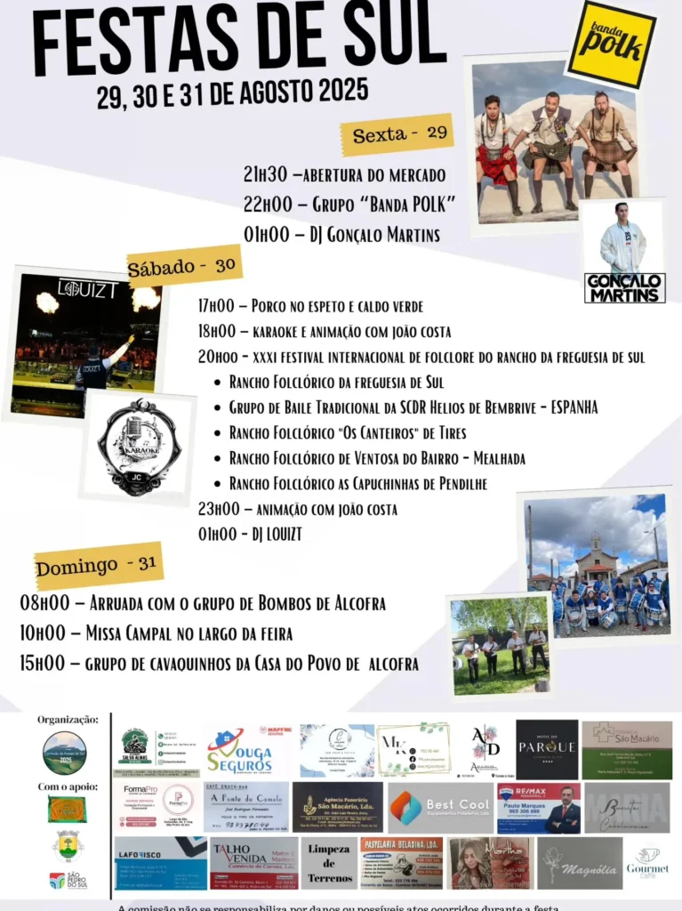 Festas de Sul 2025 em São Pedro do Sul