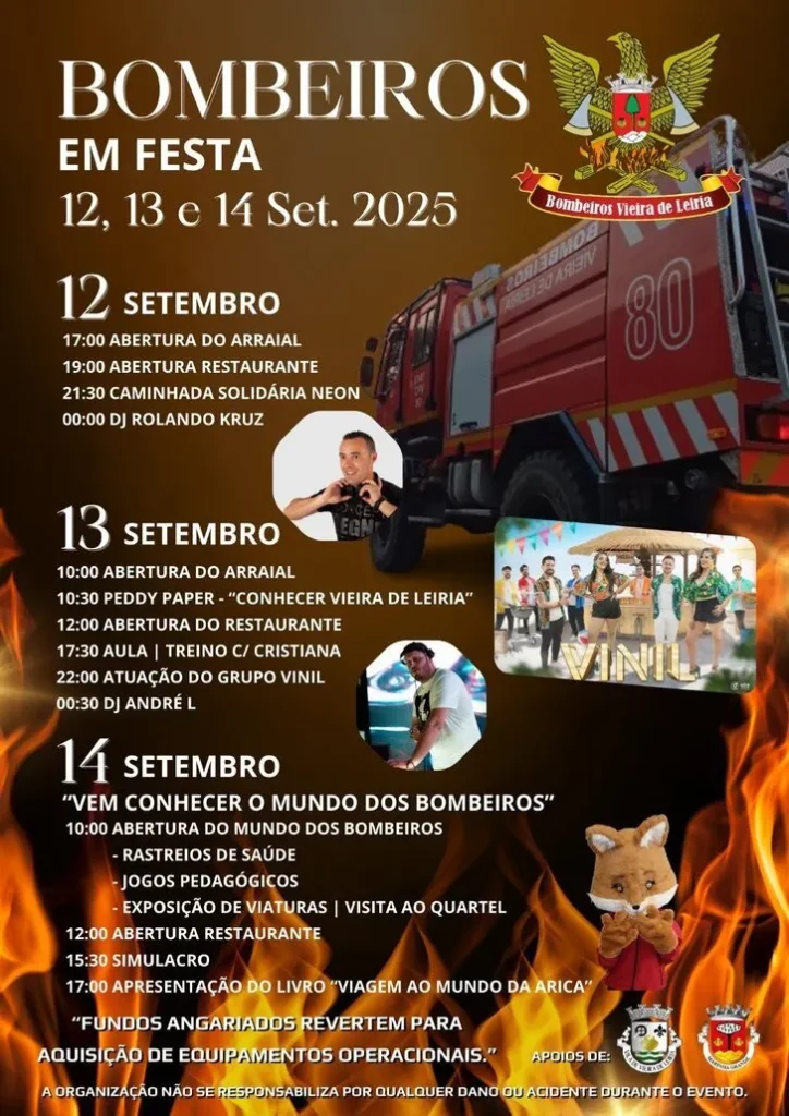 Festa dos Bombeiros 2025 em Vieira de Leiria