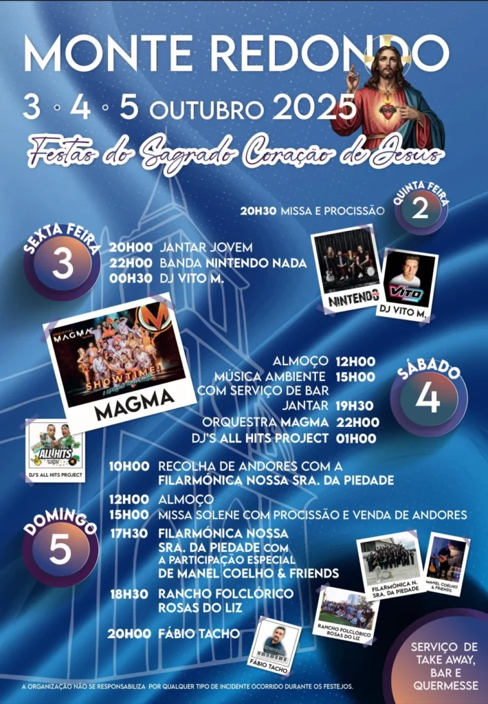 Festas do Sagrado Coração de Jesus 2025 em Monte Redondo