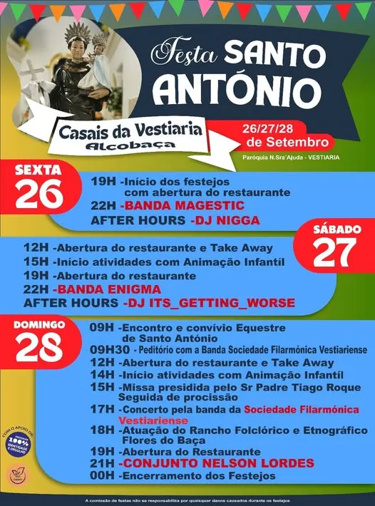 Festa de Santo António 2025 em Casais de Vestiaria