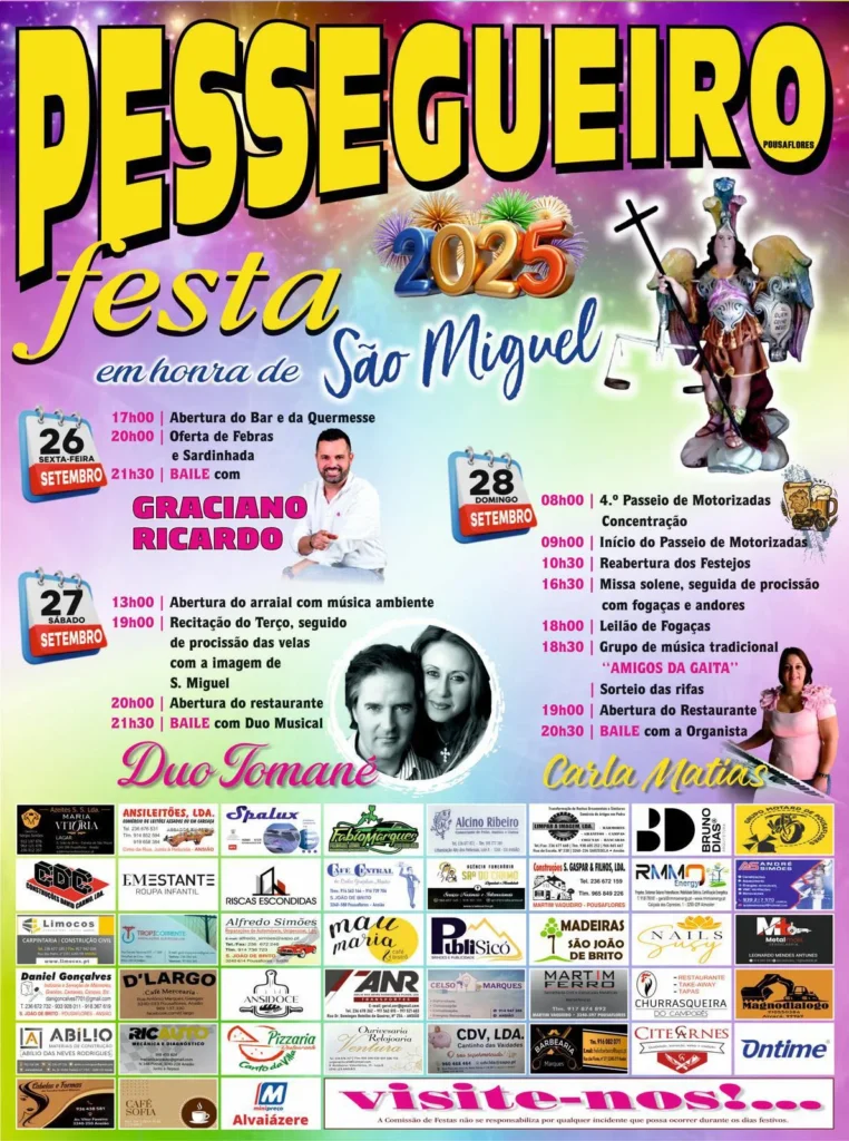 Festas de São Miguel 2025 em Pessegueiro