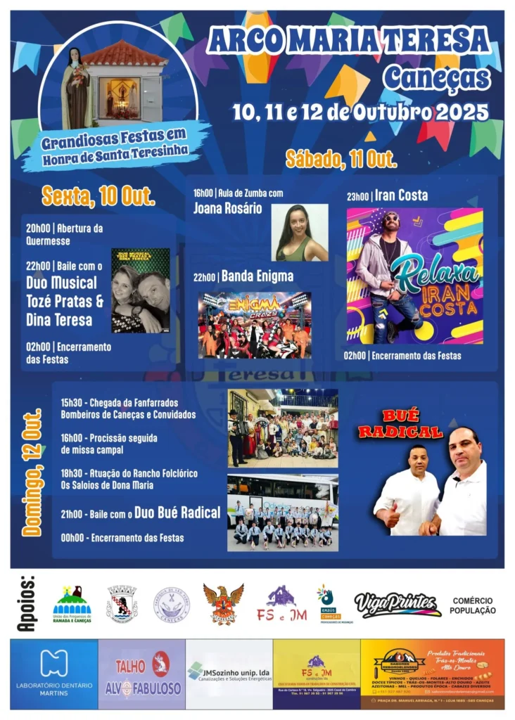 Festas de Santa Teresinha 2025 em Caneças