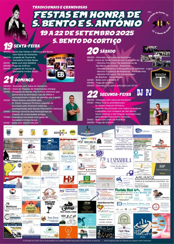 Festas de São Bento 2025 em São Bento do Cortiço