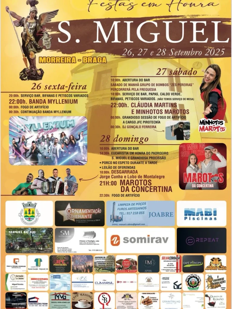 Festas de São Miguel 2025 em Morreira