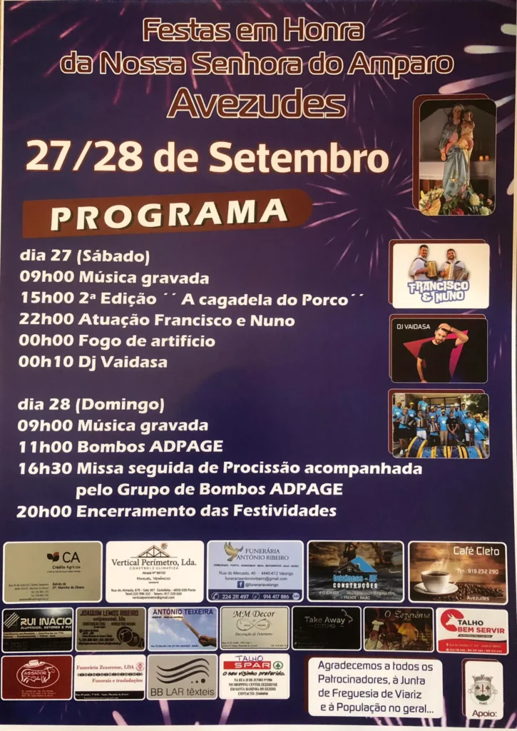 Festas da Senhora do Amparo 2025 em Avezudes
