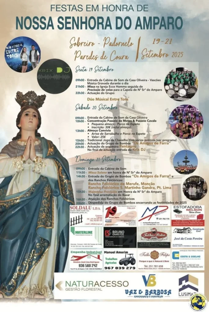 Festas da Senhora do Amparo 2025 em Sobreiro