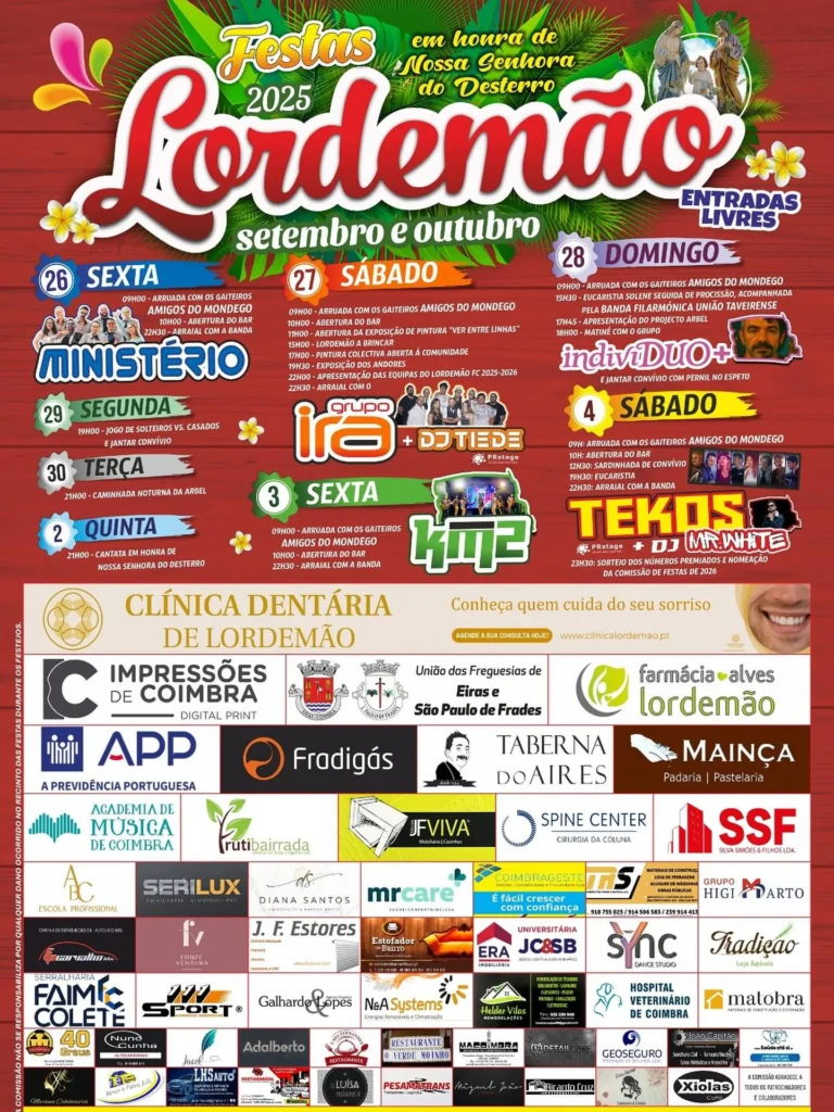Festas da Senhora do Desterro 2025 em Lordemão