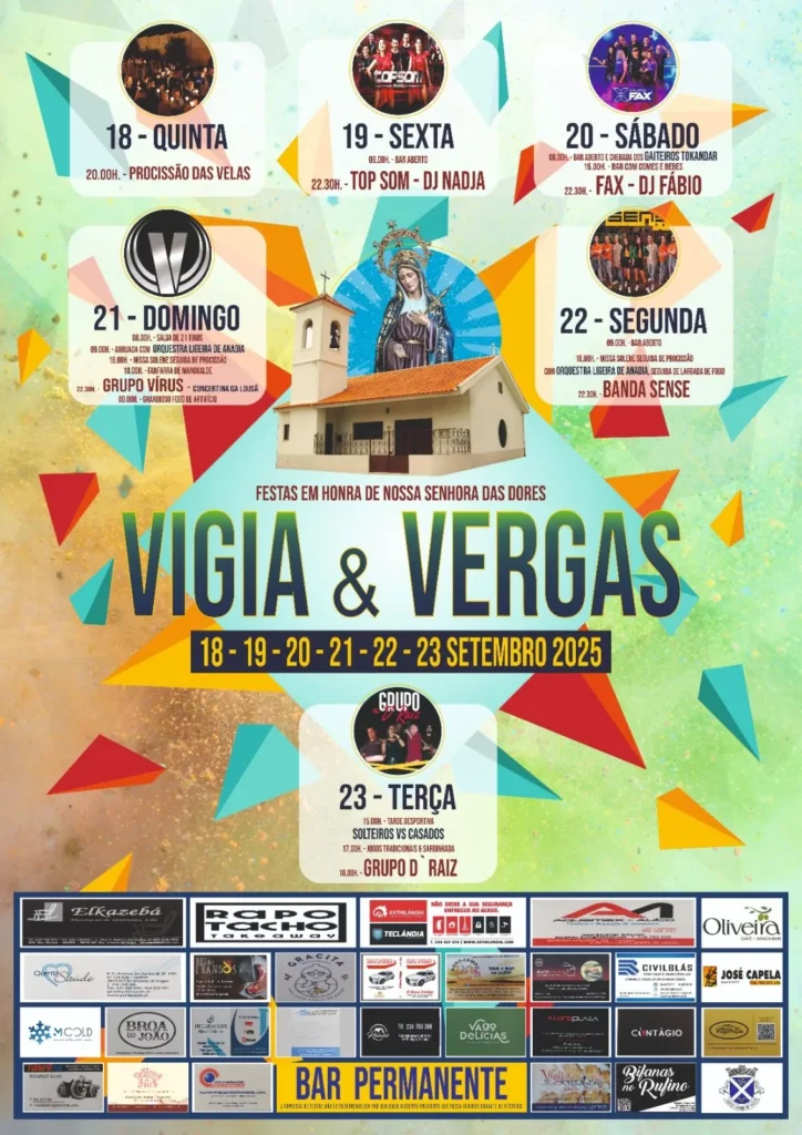Festa da Senhora das Dores 2025 em Vigia e Vergas