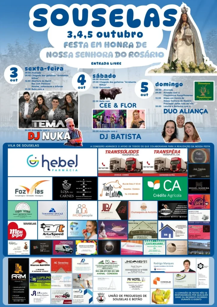 Festas da Senhora do Rosário 2025 em Souselas