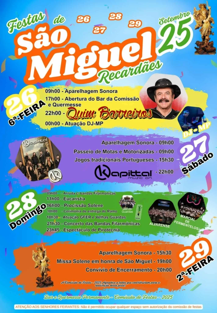Festas de São Miguel 2025 em Recardães