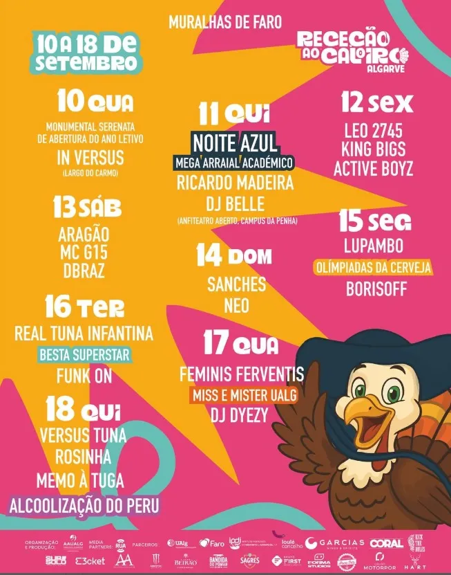 Receção do Caloiro do Algarve 2025 em Faro