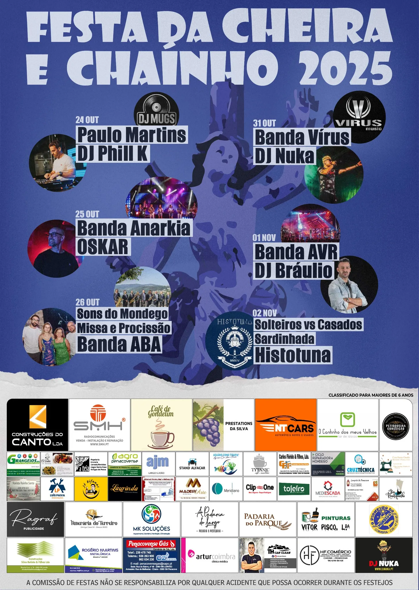 Festa da Cheira e Chainho 2025 - Agenda de Concertos