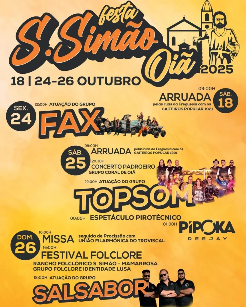 Festa de São Simão 2025 em Oiã