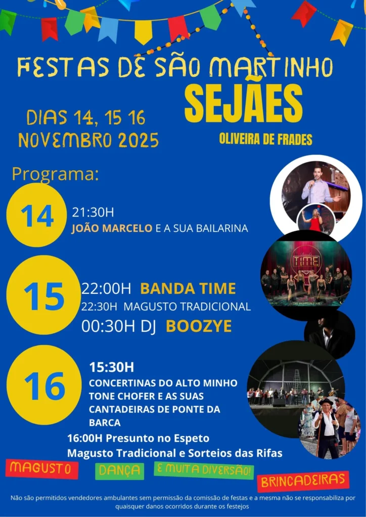 Festa de São Martinho 2025 em Sejães