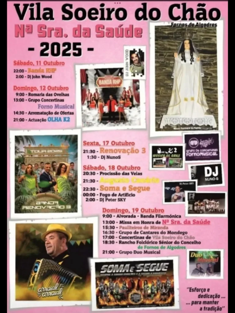 Festas da Senhora da Saúde 2025 em Vila Soeiro do Chão
