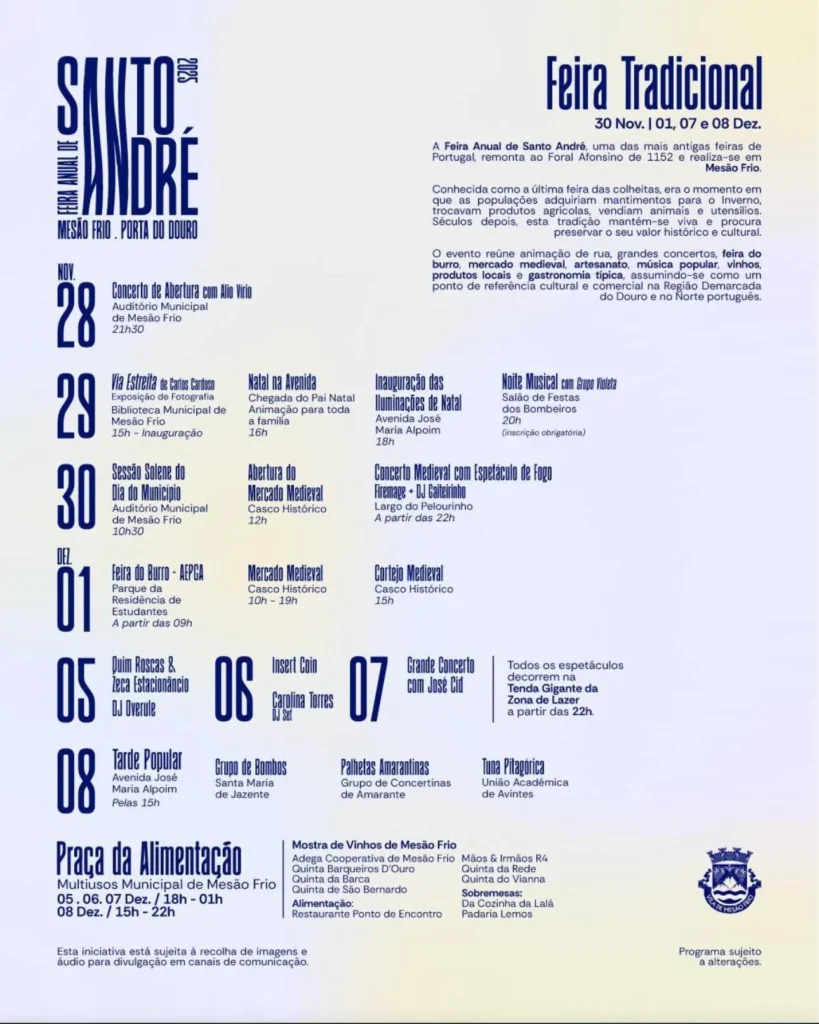 Feira de Santo André 2025 em Mesão Frio