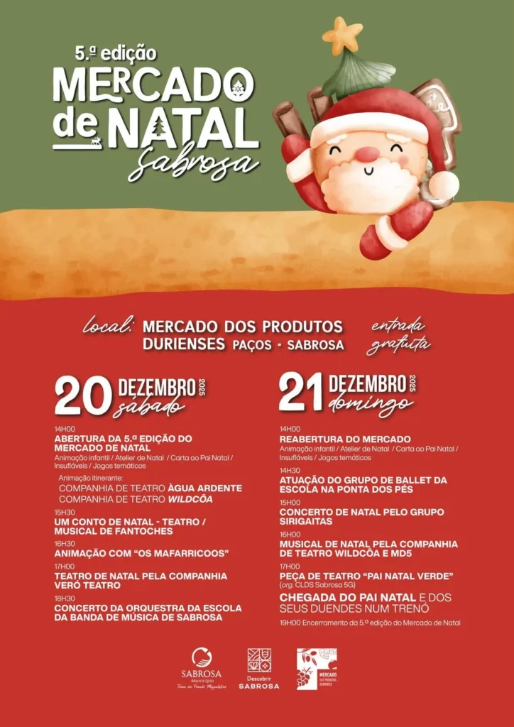 Mercado de Natal 2025 em Sabrosa