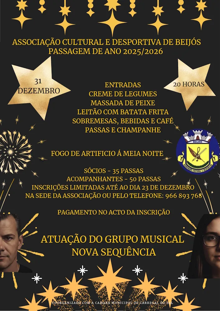Passagem de Ano de Beijós 2025