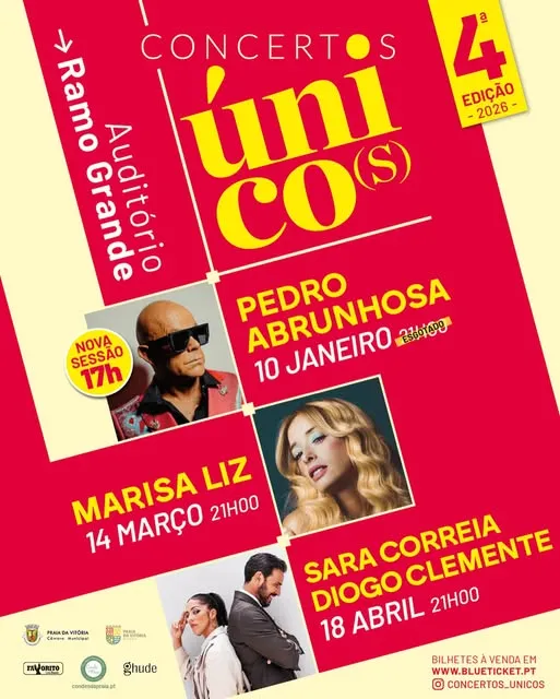 Concertos Únicos 2026 na Praia da Vitória
