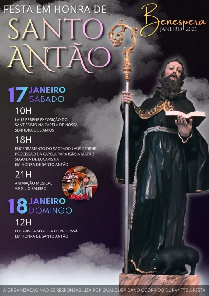 Festas de Santo Antão 2026 em Benespera