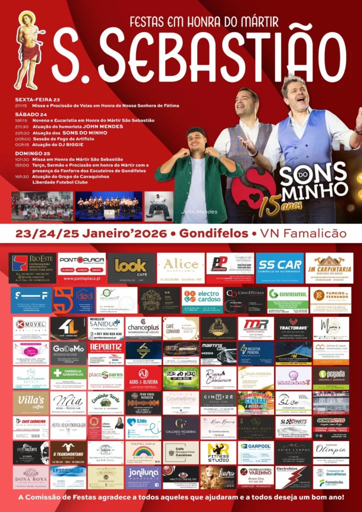 Festas de São Sebastião 2026 em Gondifelos