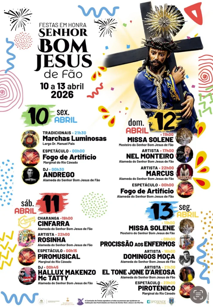 Festas do Senhor Bom Jesus 2025 em Fão