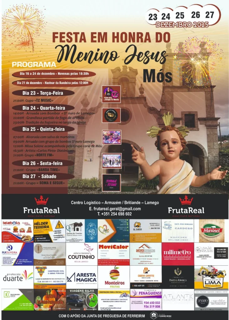 Festas do Menino Jesus 2025 em Mós
