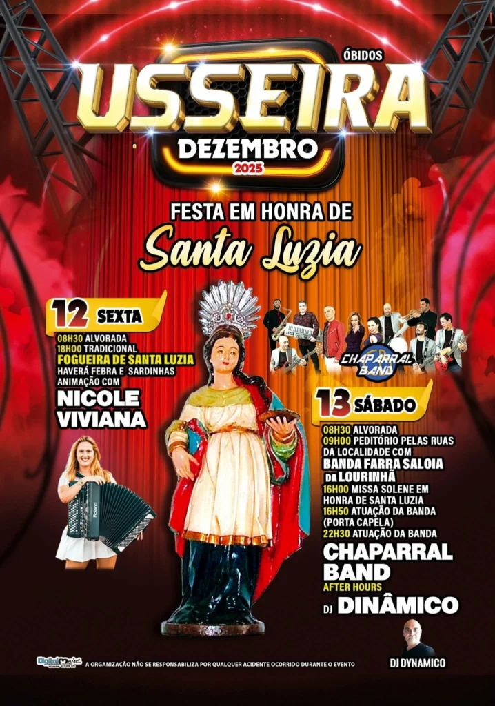 Festas de Santa Luzia 2025 em Usseira