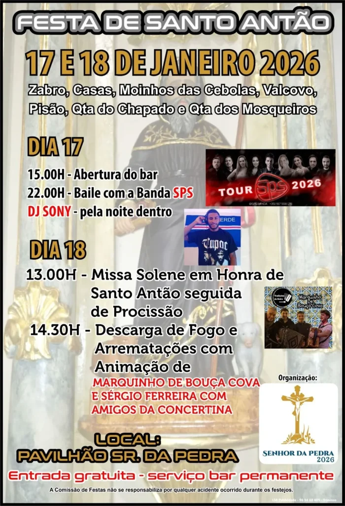 Festas de Santo Antão 2026 em Trancoso