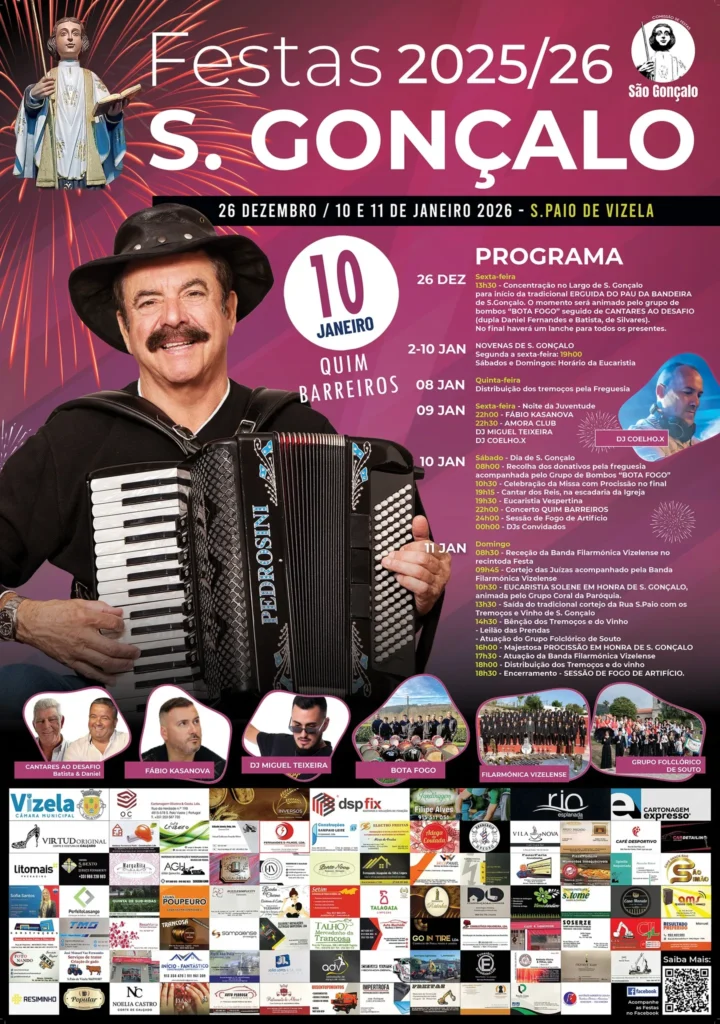 Festas de São Gonçalo 2025 em São Paio de Vizela