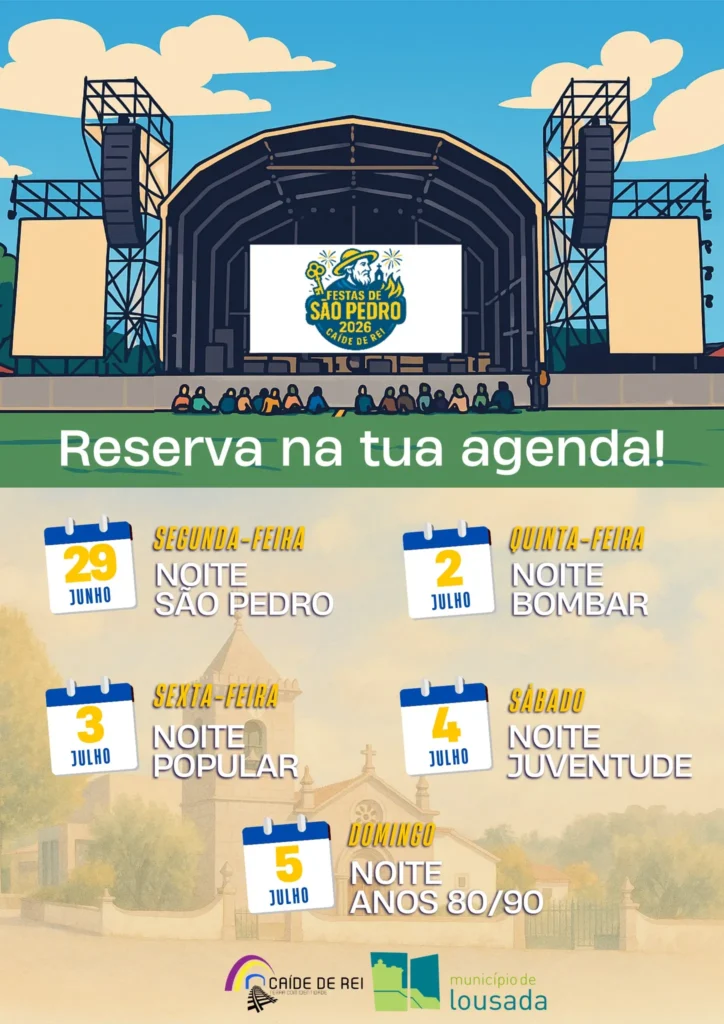 Festas de São Pedro 2025 em Caíde de Rei