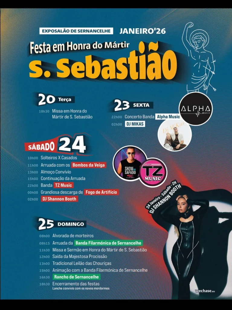 Festas de São Sebastião 2026 em Sernancelhe