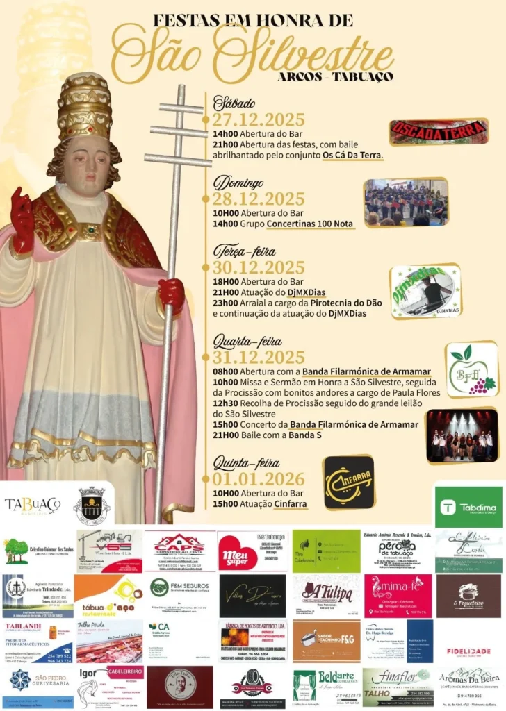 Festas de São Silvestre 2025 em Arcos