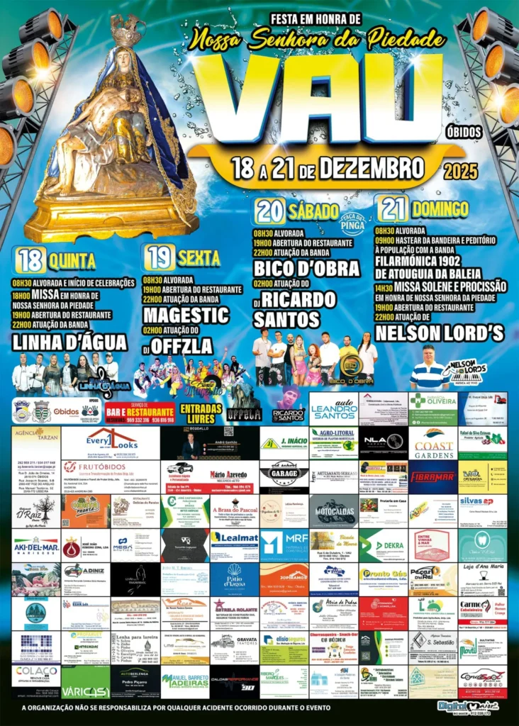 Festas da Senhora da Piedade 2025 em Vau