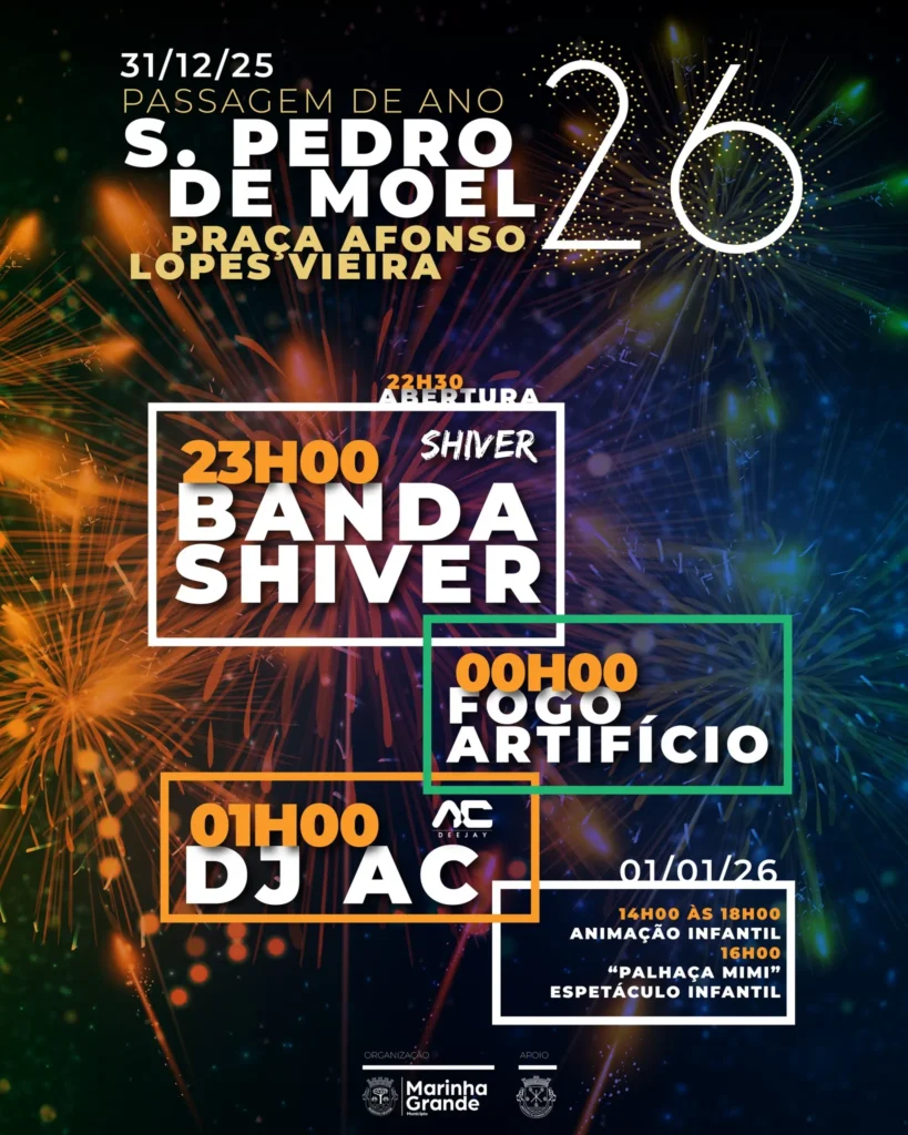 Passagem de Ano de São Pedro de Moel 2025