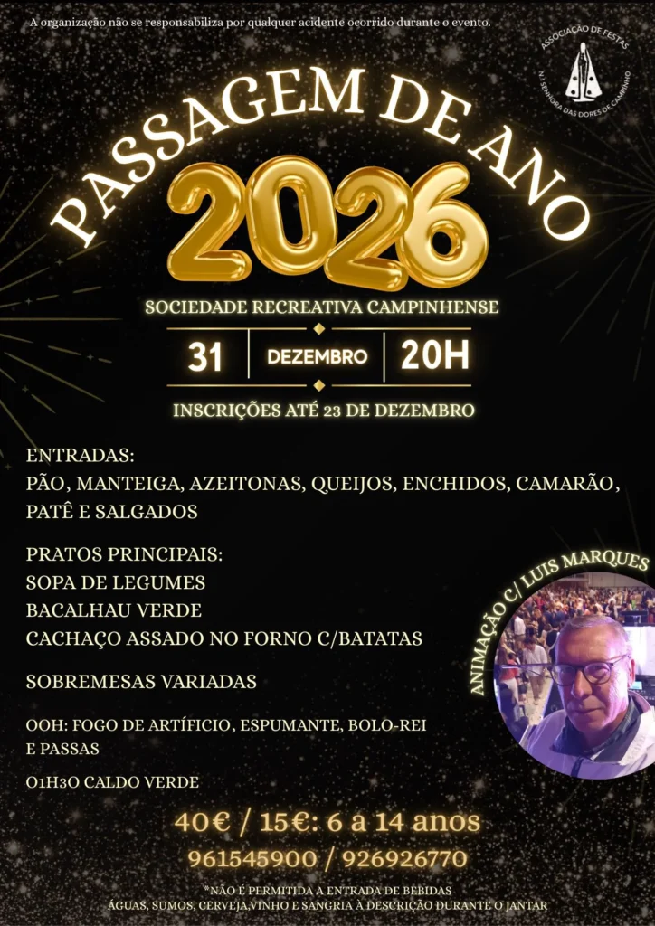 Passagem de Ano de Campinho, Évora 2025