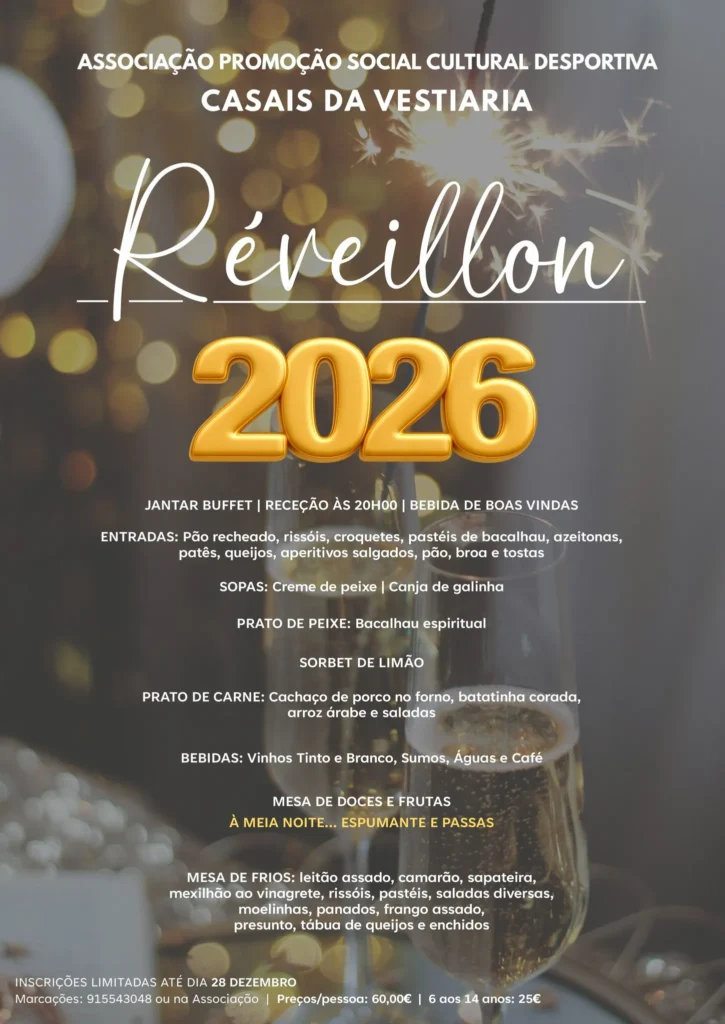 Passagem de Ano de Casais da Vestiaria 2025
