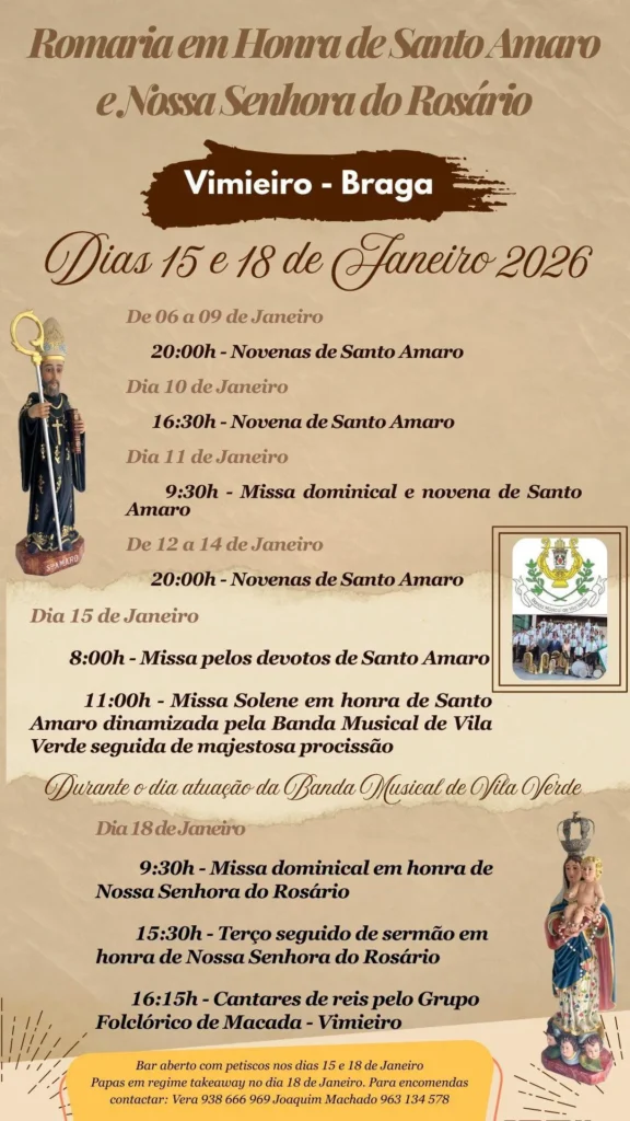 Romaria de Santo Amaro 2026 em Vimieiro