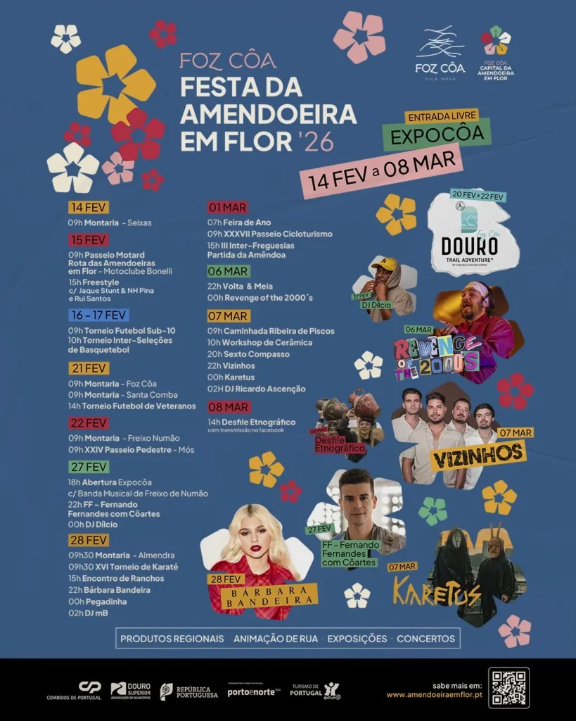 Festa da Amendoeira em Flor 2026 em Vila Nova de Foz Côa