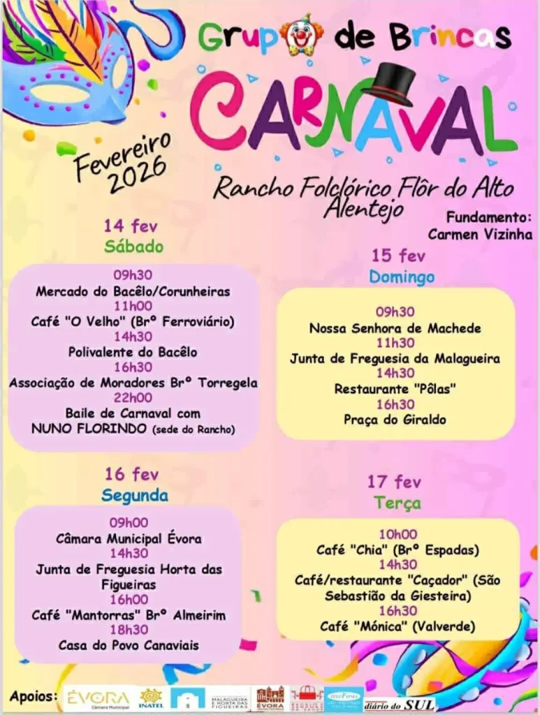 Carnaval de Évora 2026