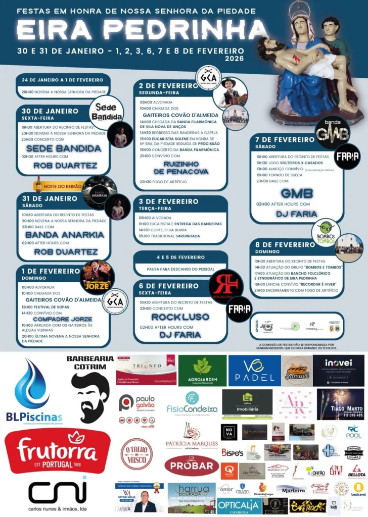 Festa da Senhora da Piedade 2026 em Eira Pedrinha
