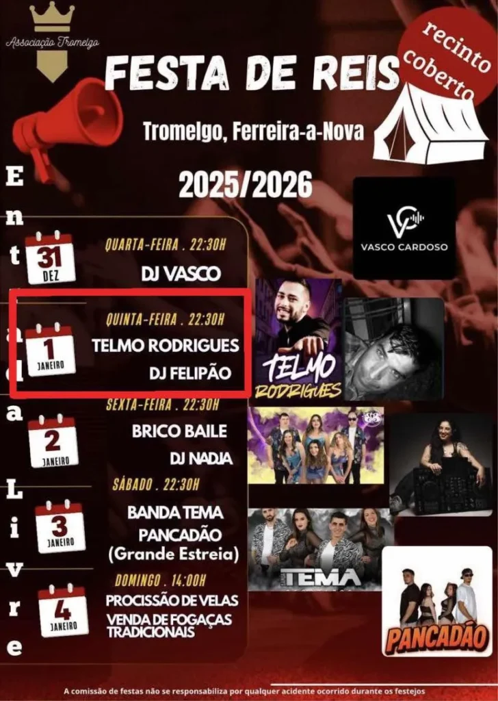 Festa de Reis 2026 em Tromelgo