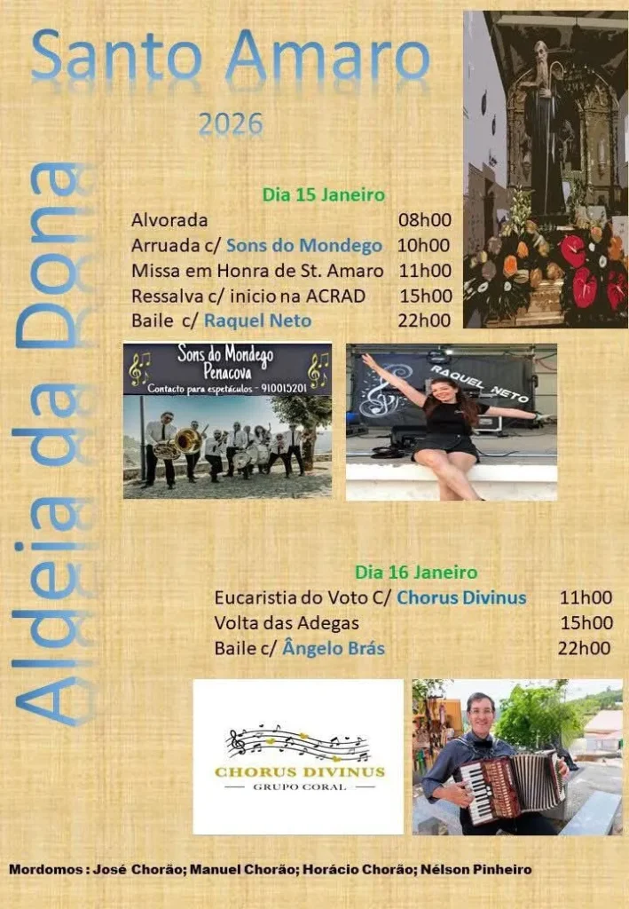 Festas de Santo Amaro 2026 em Aldeia da Dona
