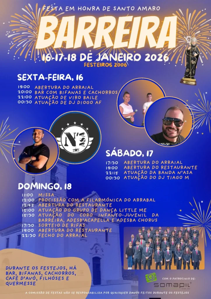 Festa de Santo Amaro 2026 em Barreira