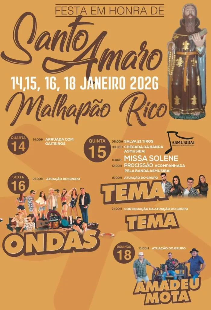 Festa de Santo Amaro 2026 em Malhapão Rico
